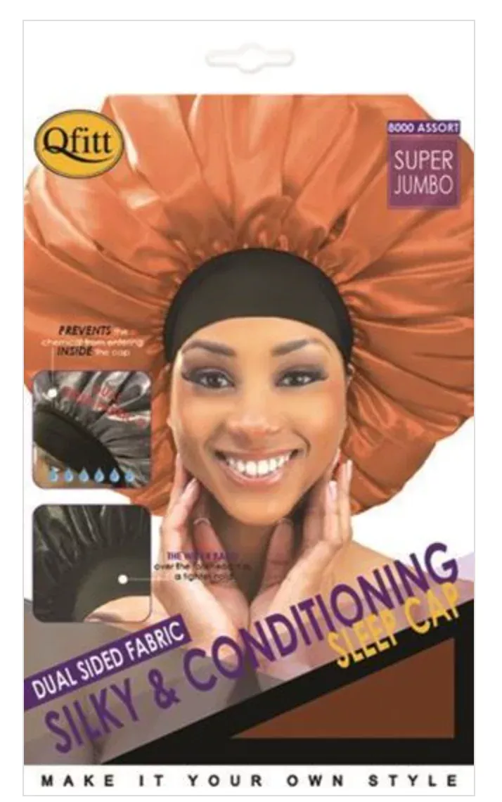 Qfitt Dual Sided Fabric Silky & Conditiong Sleep Cap
