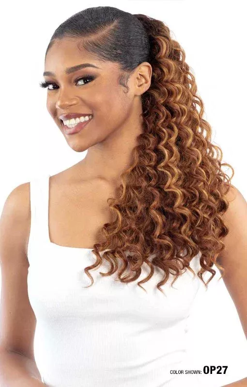 QUE – DRAWSTRING PONYTAIL DEEP CURL 20″