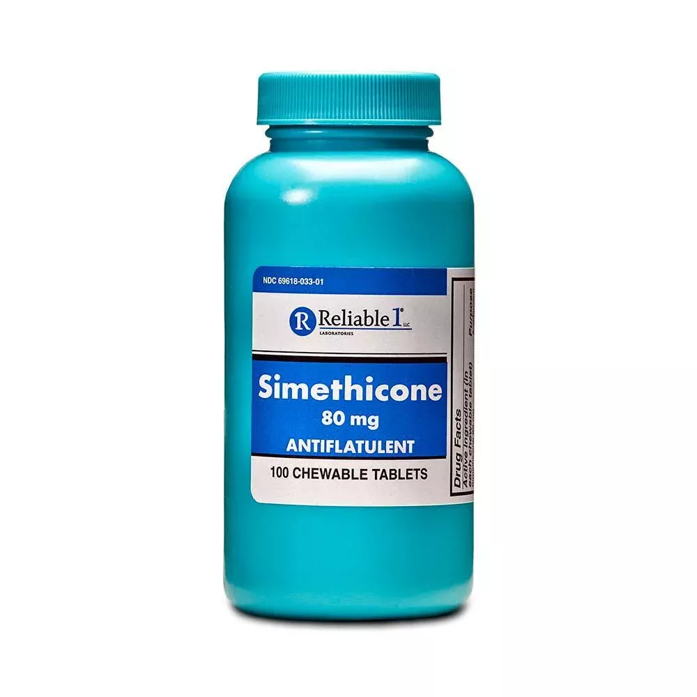 Reliable 1 Labs Simethicone Chewable Tablets 80 Mg