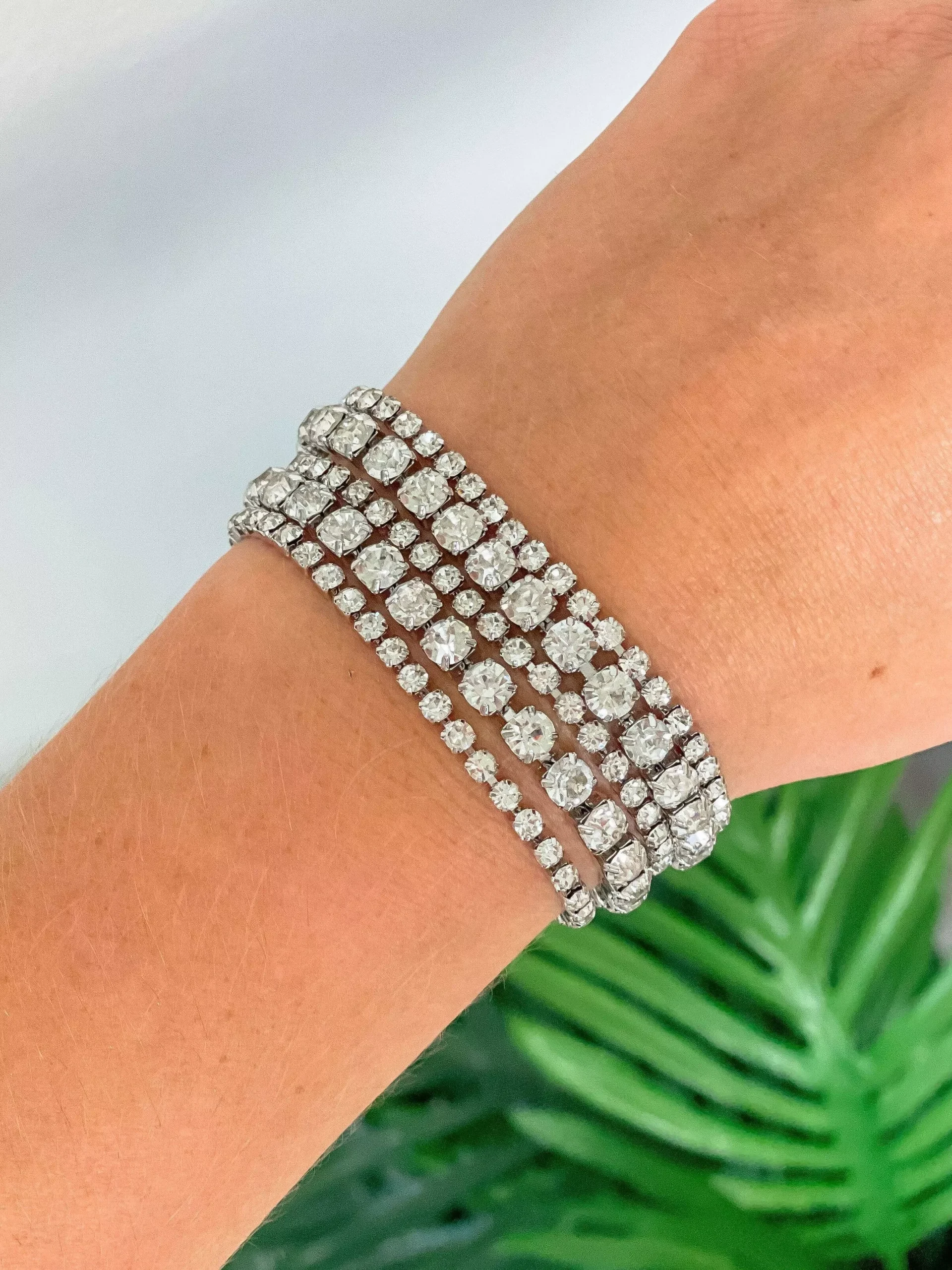 Rhinestone Magnetic Bracelet Stacks