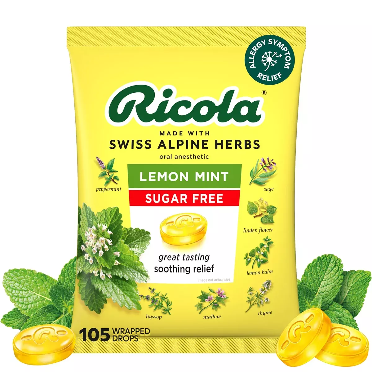 Ricola Original & Sugar-Free Lemon Mint Lozenge, 2 x 12 EA Clipstrip