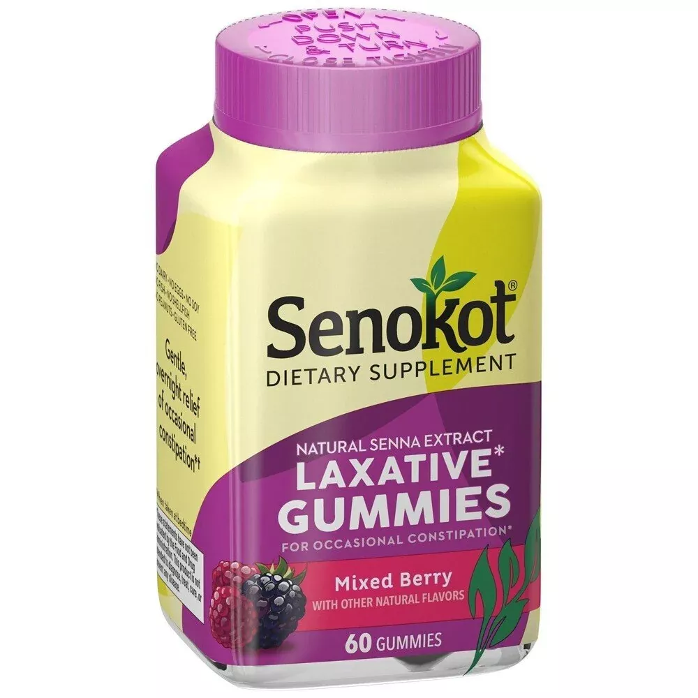 Senokot Laxative Mixed Berry Gummy, 60 EA