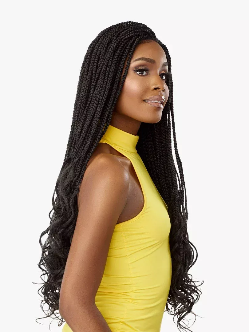 SENSATIONNEL – CLOUD 9 4X4 BRAIDED LACE WIG “BOX FRENCH CURL 30”