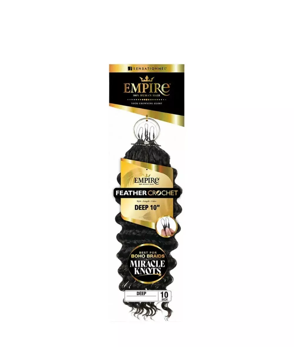Sensationnel Empire Human Feather Crochet Deep 10"
