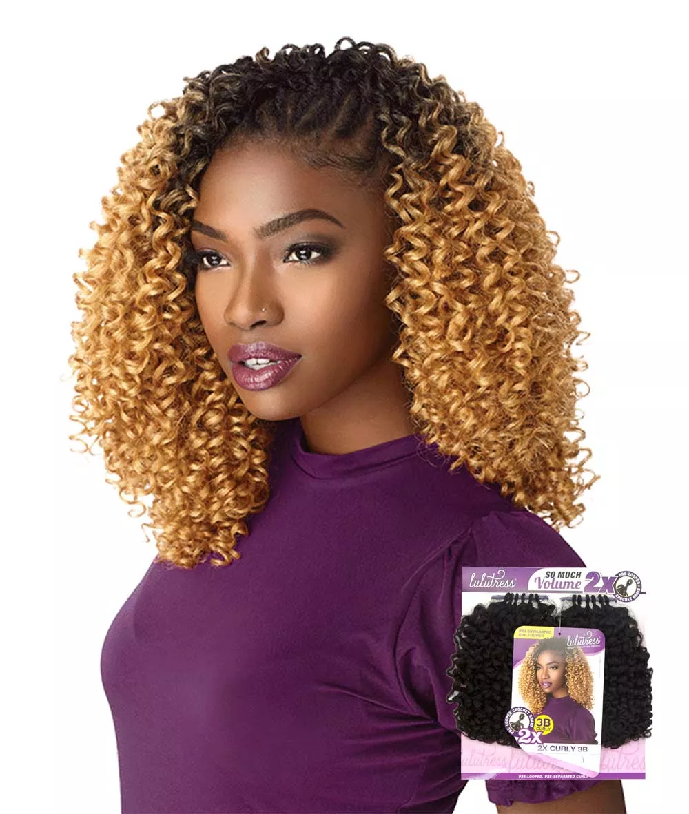 Sensationnel Lulutress Pre-Looped Crochet Braid 2X – Curly 3B
