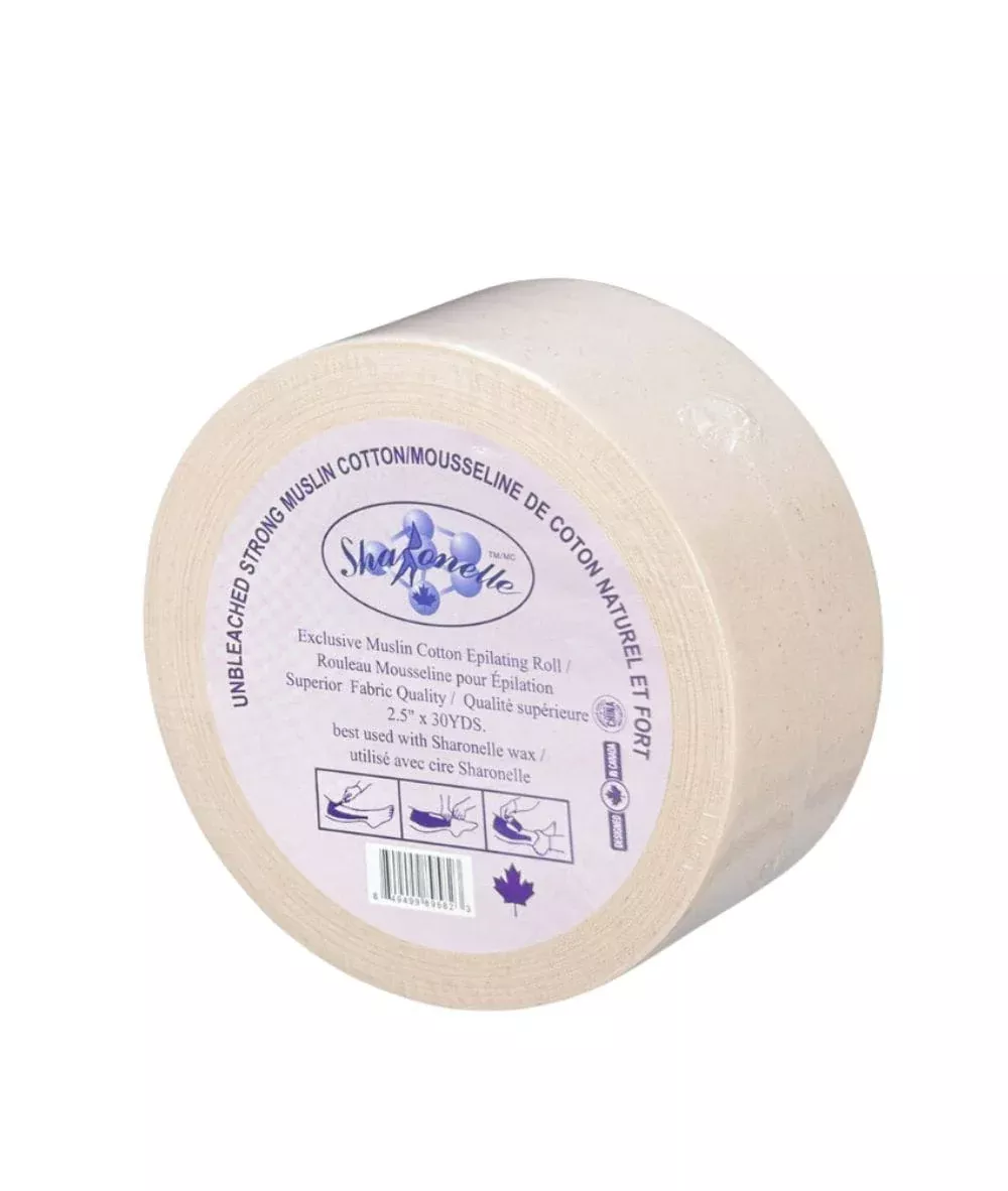 Sharonelle Unbleached Strong Muslin Cotton Epiating Roll 2.5″x30Yds