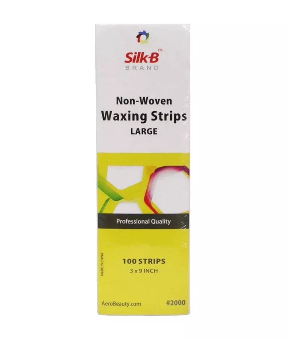 Silk B Professional Non-Woven Waxing Strips (3 x 9″ Precut / 100pc/pk)