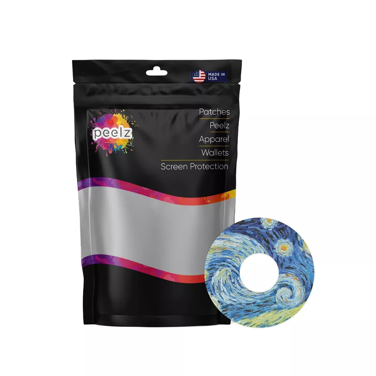 Starry Night Patch Tape Designed for the FreeStyle Libre 3 Plus & Lingo