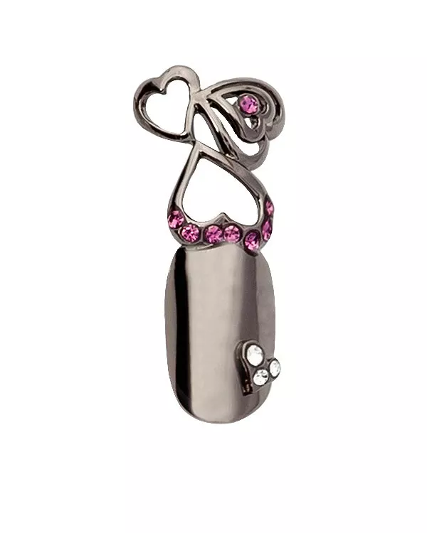 Stephen Nail Jewelry Triple Hearts (Small-Black)