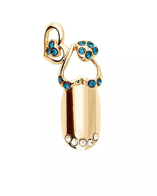 Stephen Nail Jewelry Twin Hearts (Small-Gold)