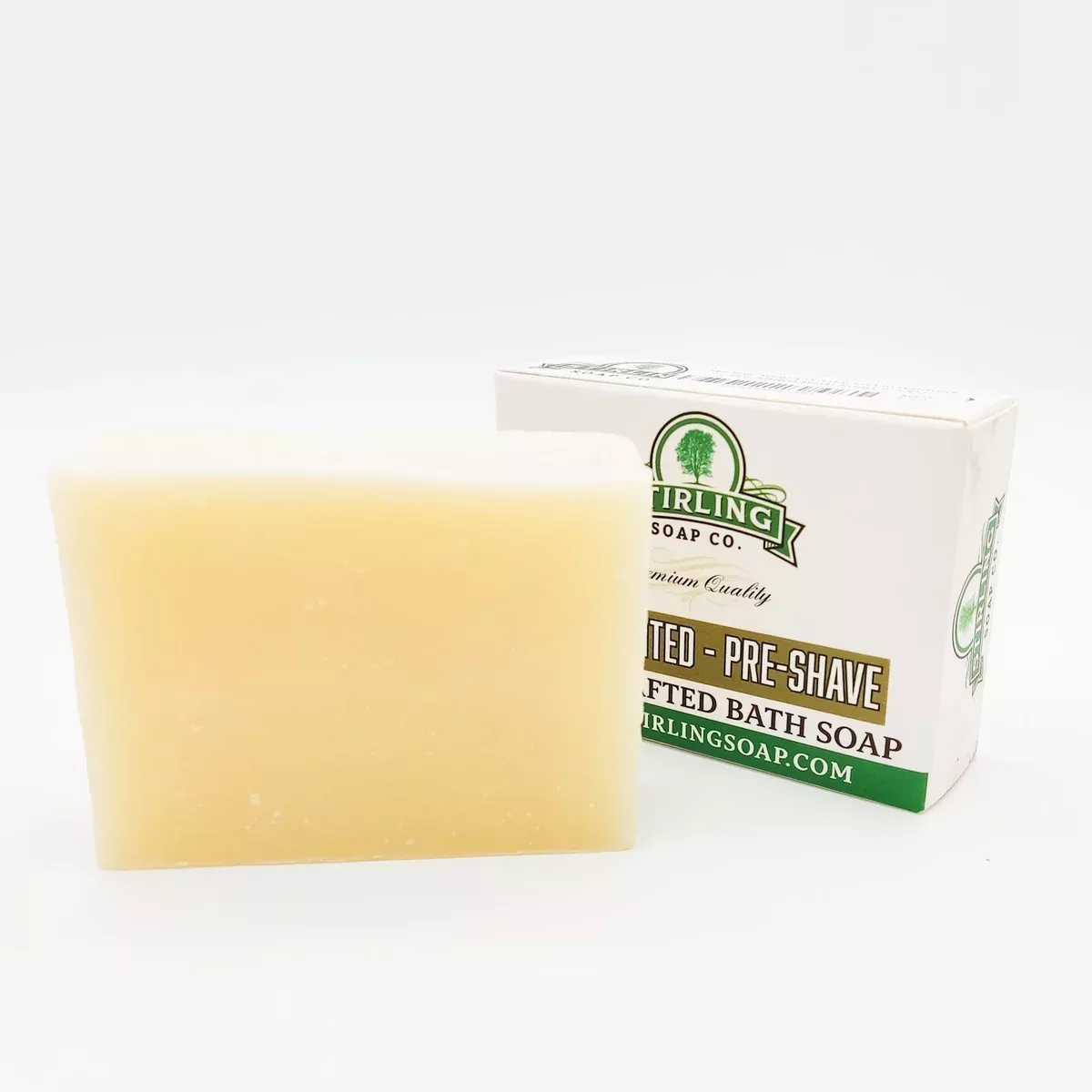 Stirling Soap Co. Glacial Unscented – Pre-Shave Bath Soap 5.5 Oz