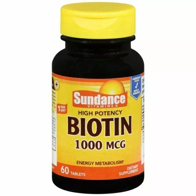 Sundance Vitamins 1000 McgHigh Potency Biotin 60 Tablets