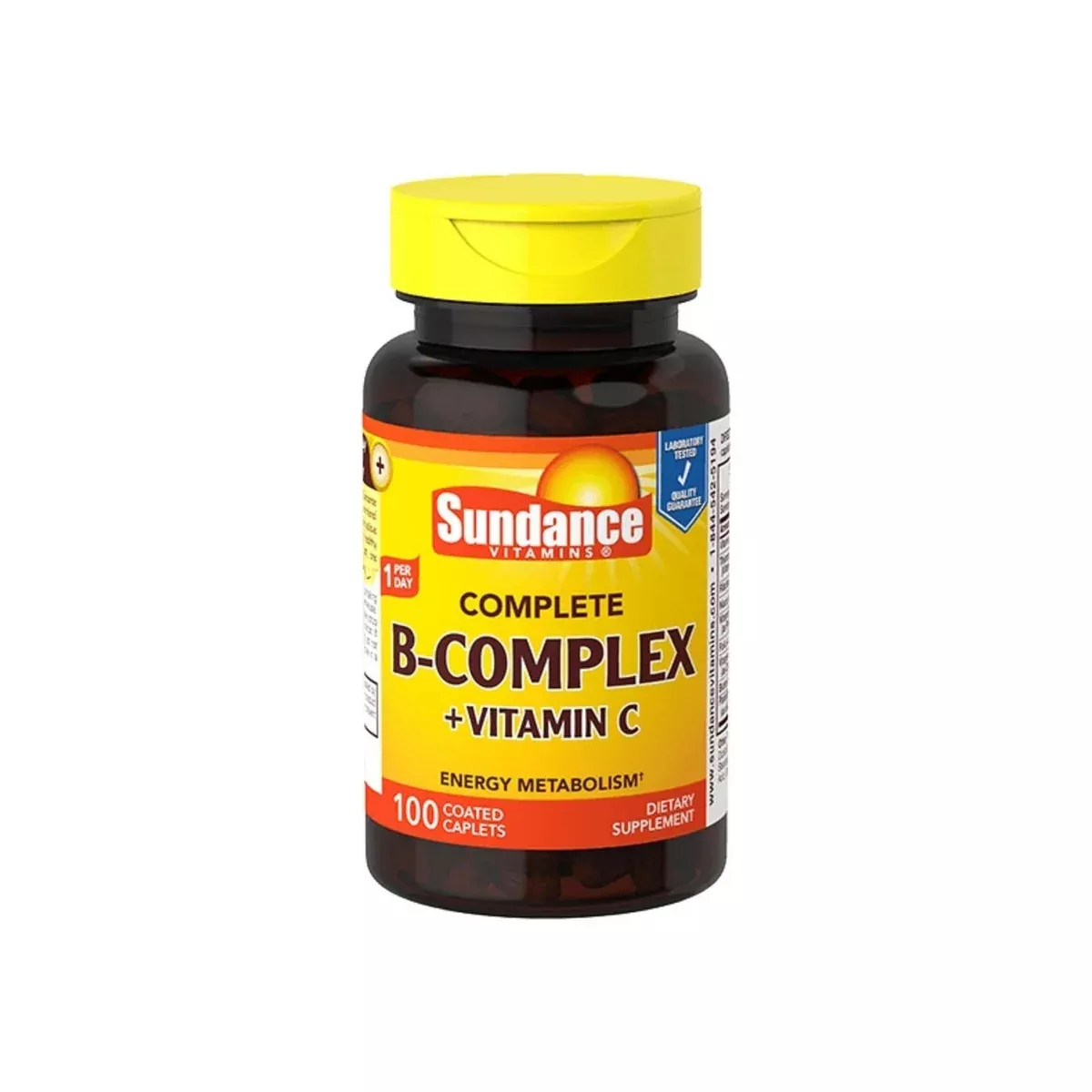 Sundance Vitamins, Complete B-Complex + Vitamin C, 100 Coated Caplets