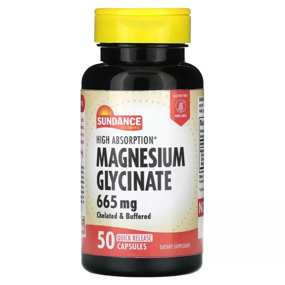 Sundance Vitamins High Absorption Magnesium Glycinate 665 Mg Quick Release Capsules