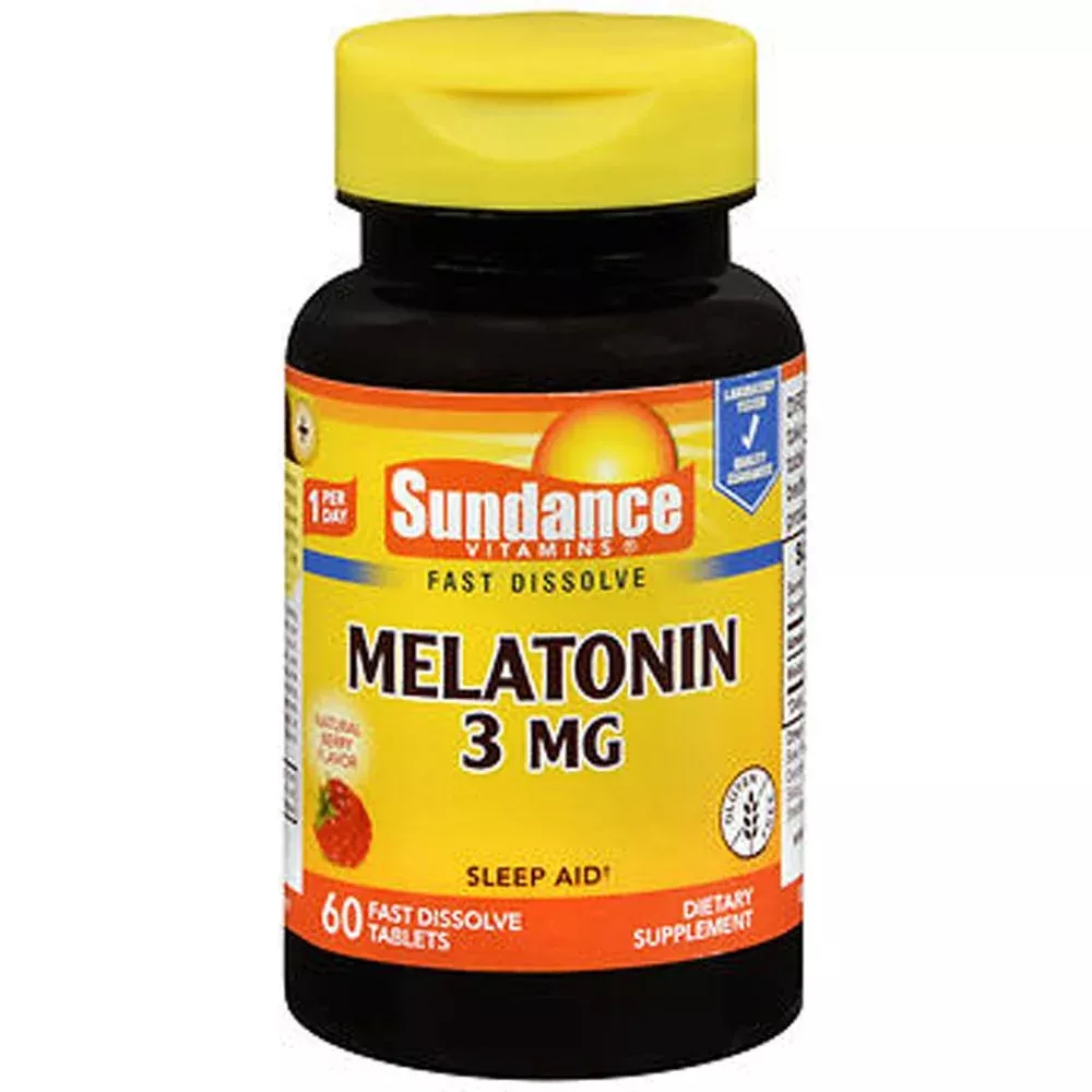 Sundance Vitamins Melatonin – 3 mg – Natural Berry Flavor