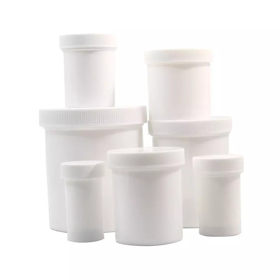 Supplies Ointment Jar Plastic White 1 Oz