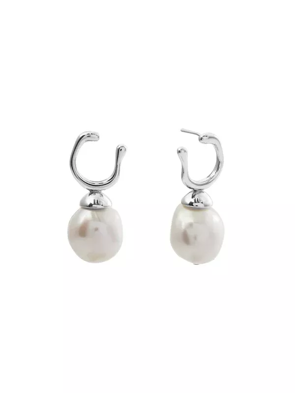 Sybella Jewellery Alice Freshwater Pearl Stud Earrings Silver