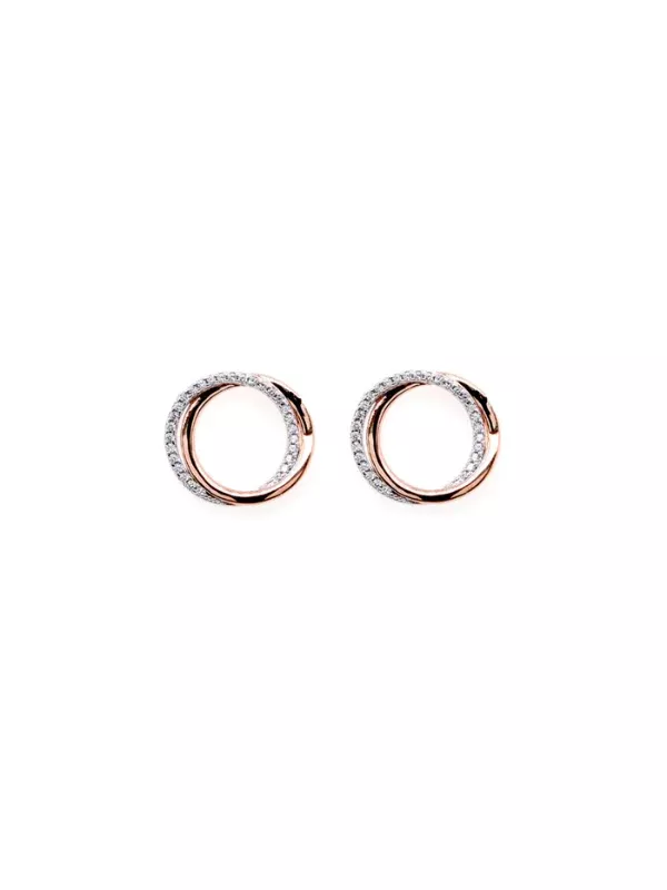 Sybella Jewellery Thea Two Tone Earrings Rose Gold