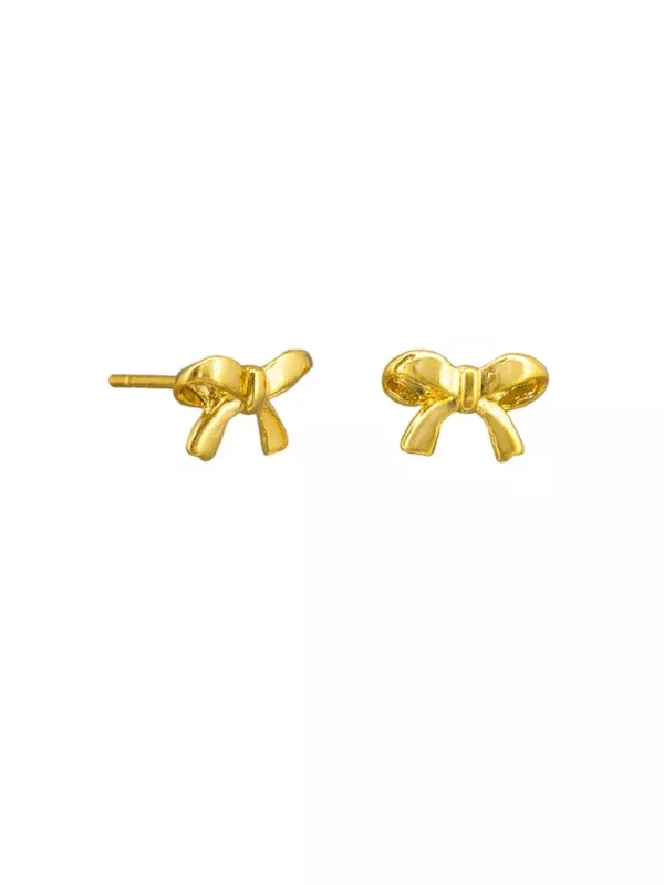 Tiger Tree Baby Bow Studs Gold