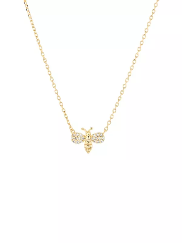 Tiger Tree Bee Necklace Gold