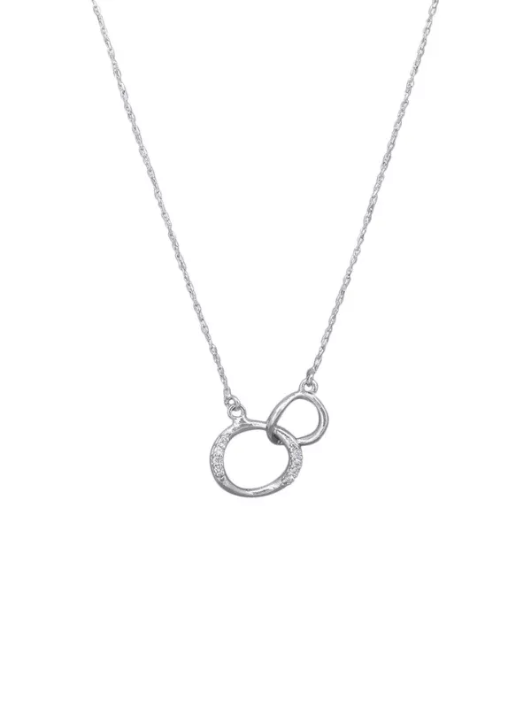 Tiger Tree Double Link Necklace Silver