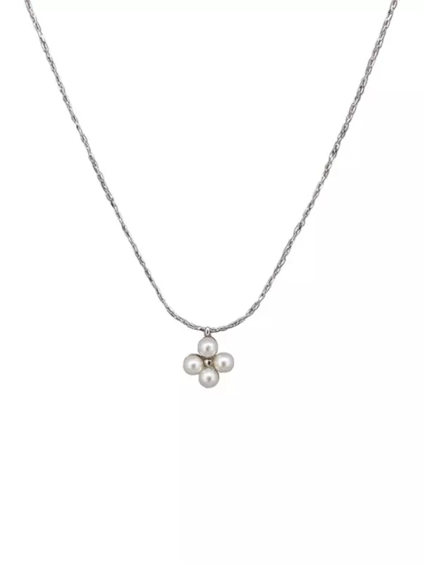 Tiger Tree Evie Pearl Necklace Silver