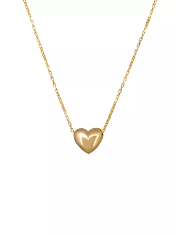 Tiger Tree Heart Thread Necklace Gold
