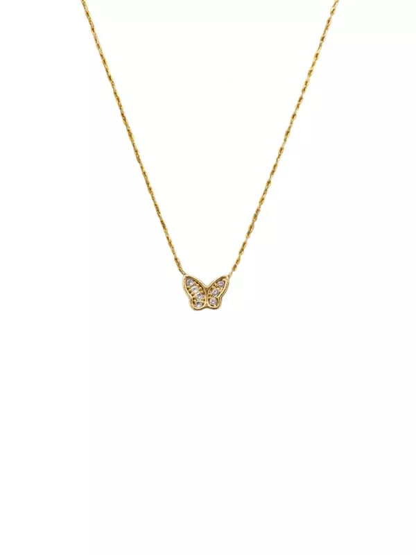Tiger Tree Sweet Butterfly Necklace Gold