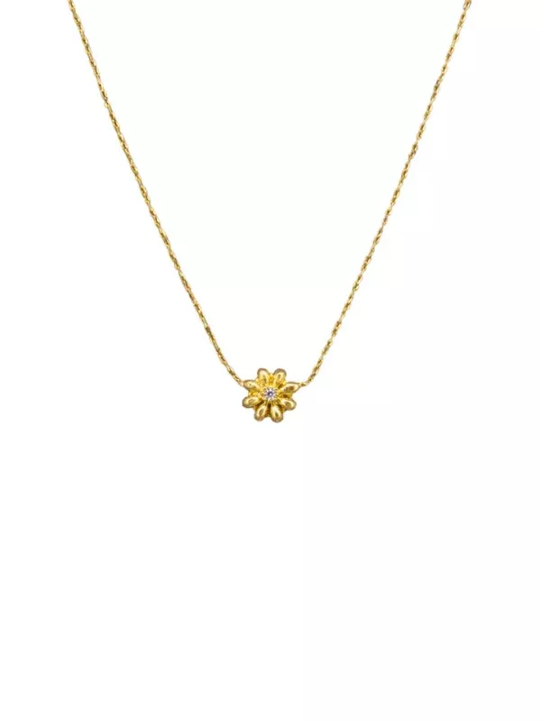 Tiger Tree Sweet Flower Necklace Gold