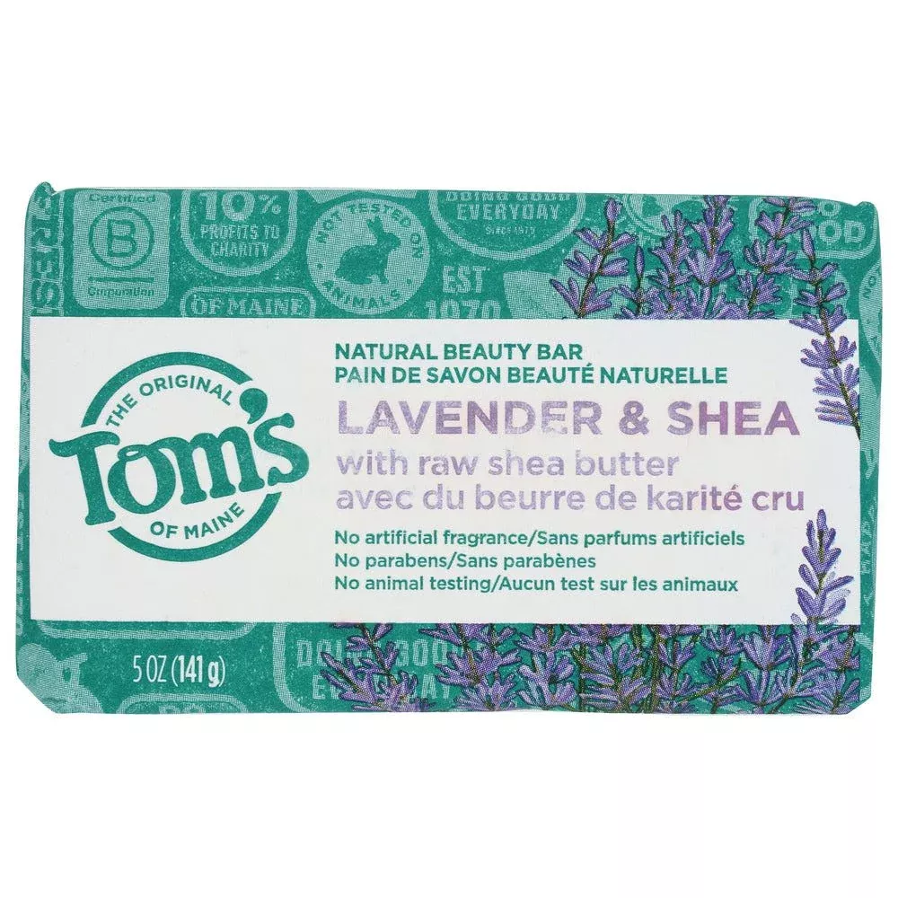 Tom’s of Maine Beauty Bar Soap Lavender Tea Tree 5 Oz