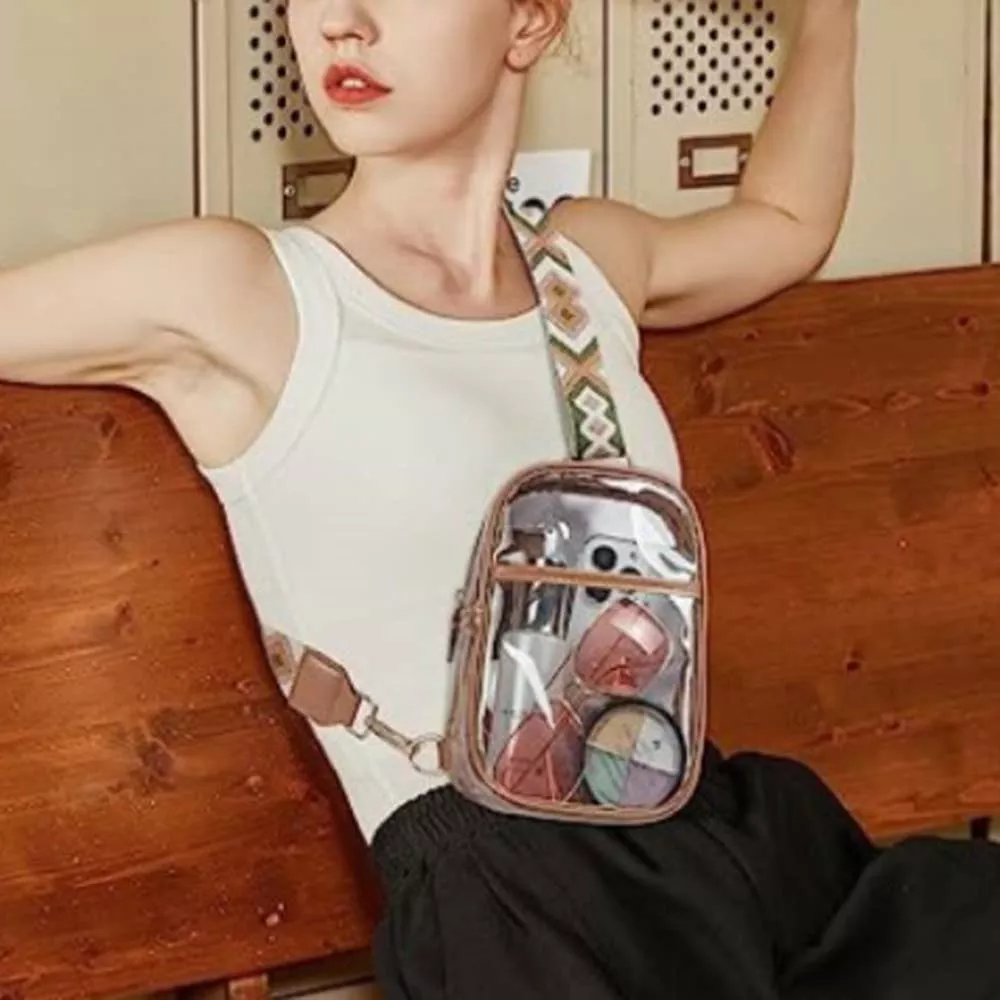 Transparent Strap Women’s Singles Backpack