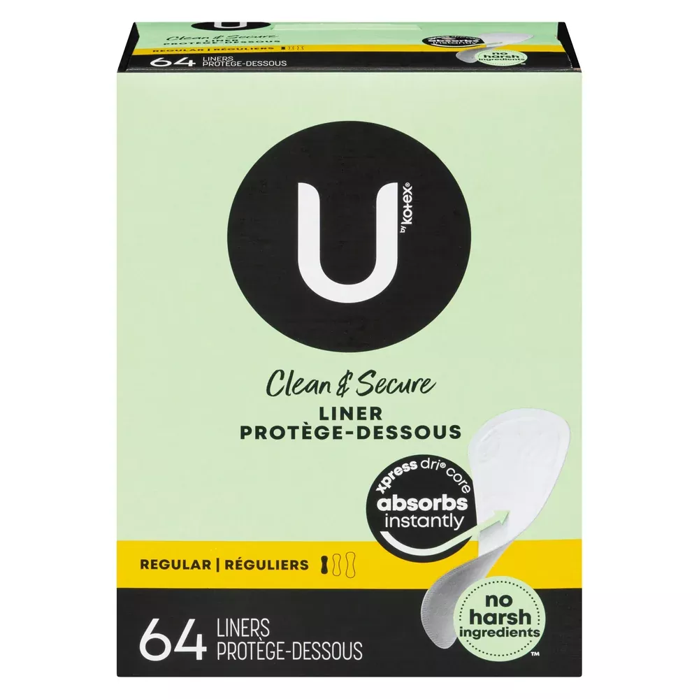 U by Kotex Clean & Secure Panty Liners Light Absorbency Regular Length