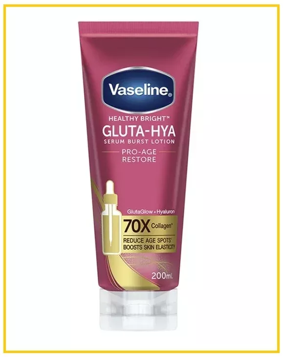 VASELINE Health Bright Glute-Hya Serum Burst Lotion Pro-Age Restore 200ml