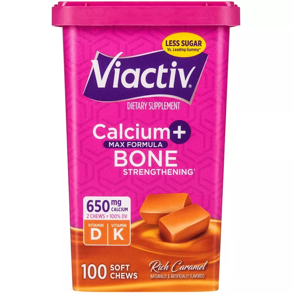 Viactiv Calcium Plus D Caramel Soft Chew, 100 EA