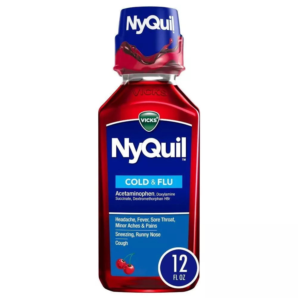 Vicks NyQuil™ Cold & Flu Cherry Liquid, 12 oz
