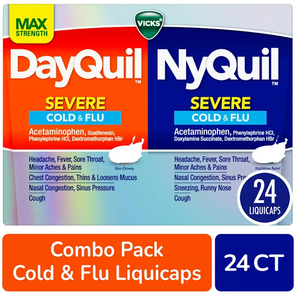 Vicks NyQuil™/DayQuil™ Severe Cold & Flu Gelcap, 24 EA