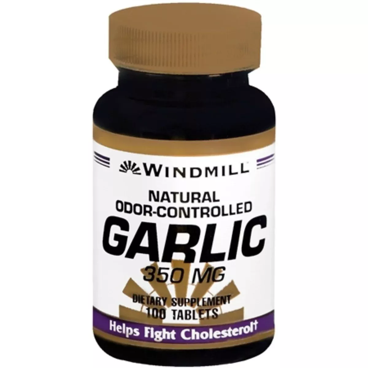 Windmill Natural Odor-Controlled Garlic 350 Mg Tablets