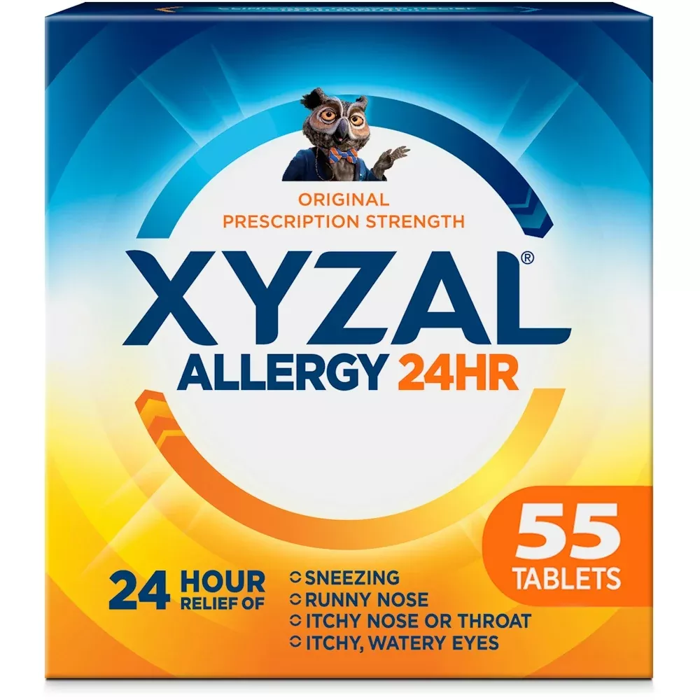Xyzal Allergy Relief 5 mg 24-Hour Tablet, 55 EA