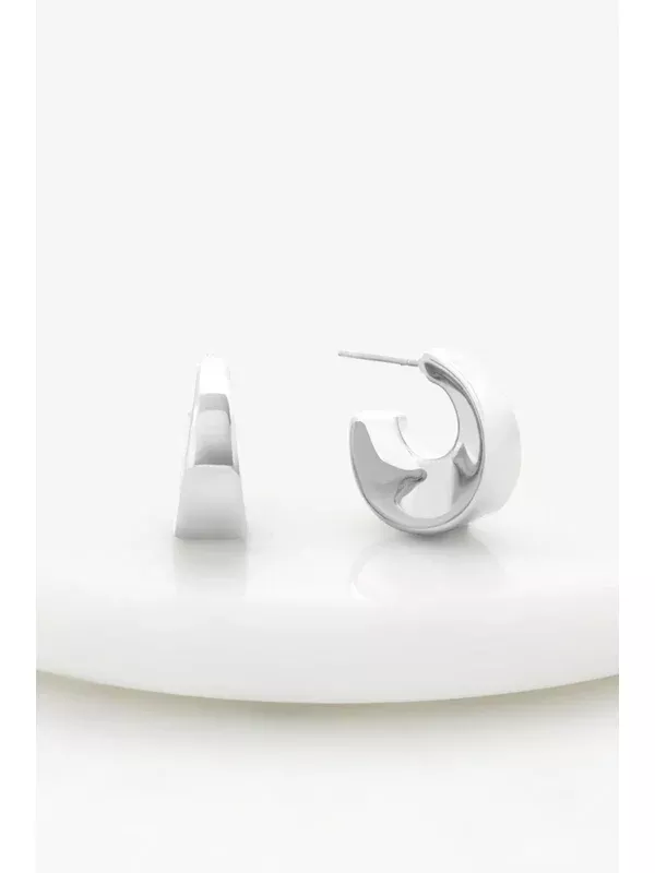 Zafino Harper Hoop Earrings Silver