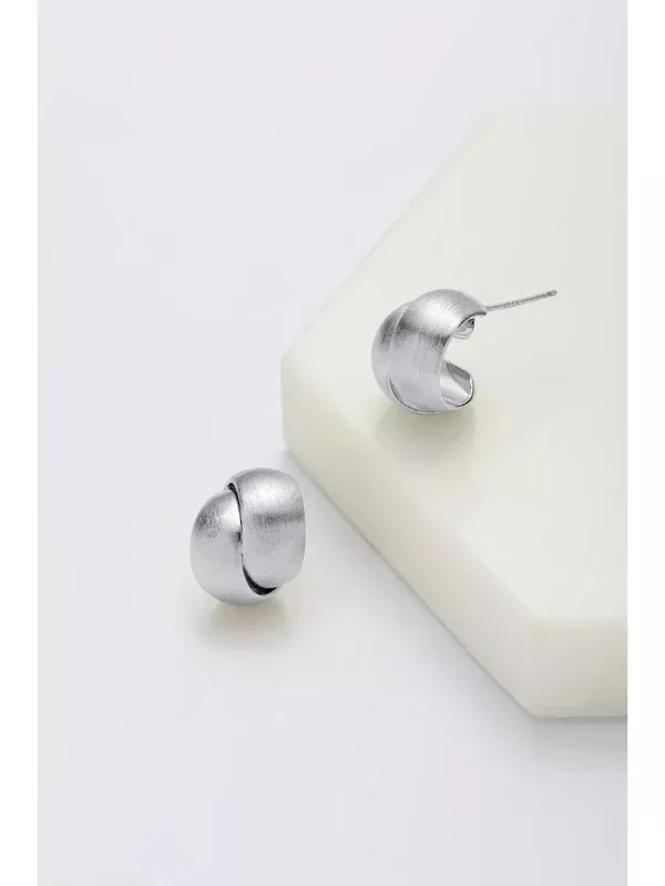 Zafino Jessie Brushed Earrings Silver