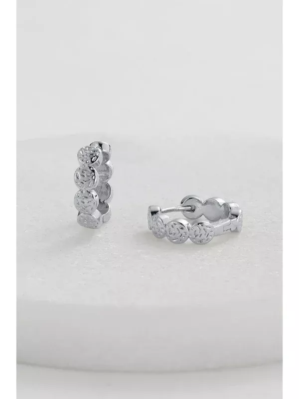 Zafino Josie Hoop Earrings Silver