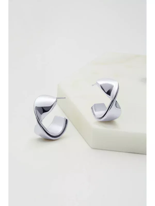 Zafino Marnie Hoop Earrings Silver
