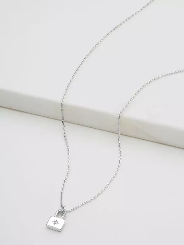 Zafino Mini Locket Necklace Silver