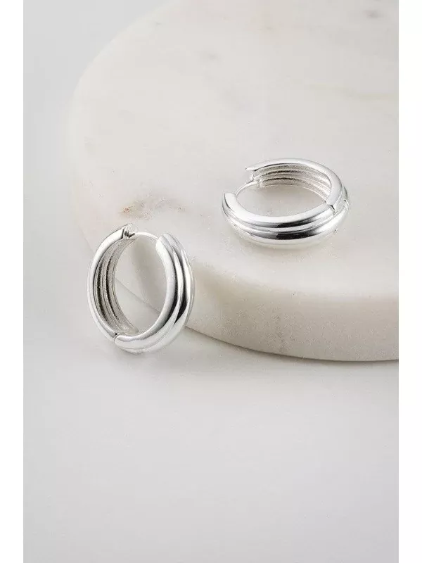 Zafino Paris Hoop Earrings Silver