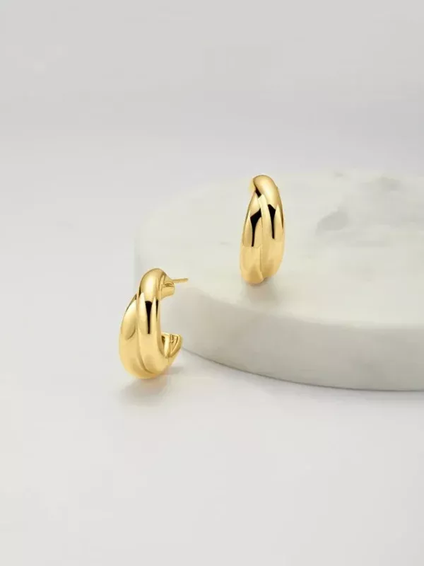 Zafino Peyton Hoop Earrings Gold