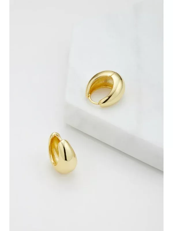 Zafino Steph Hoop Earrings Large Gold