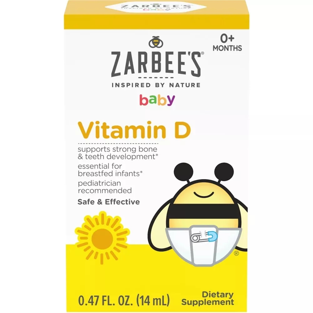 Zarbee’s Naturals Baby Vitamin D Supplement, 0.47 Fl Oz