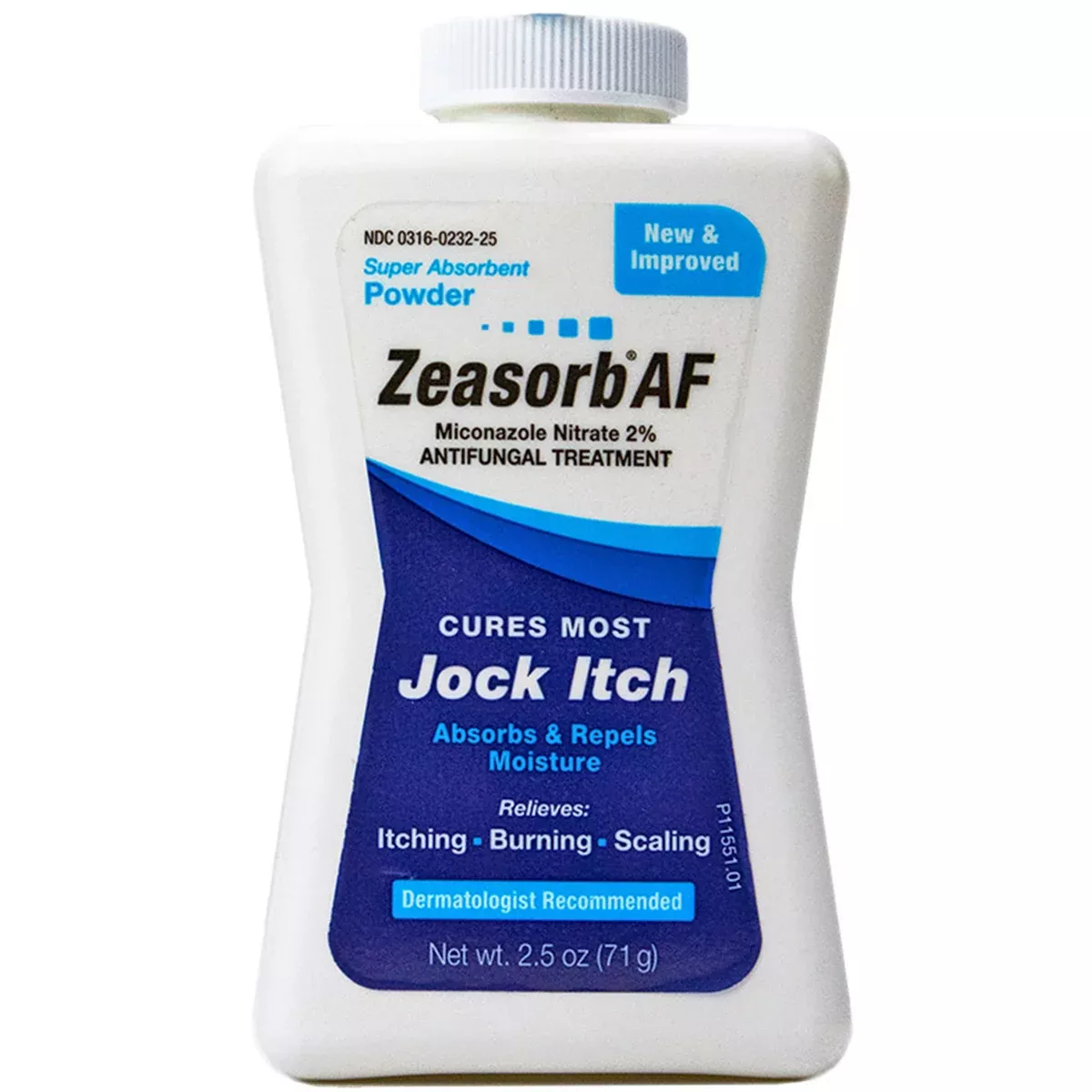Zeasorb AF Antifungal Treatment Super Absorbent Powder – 2.5 Oz