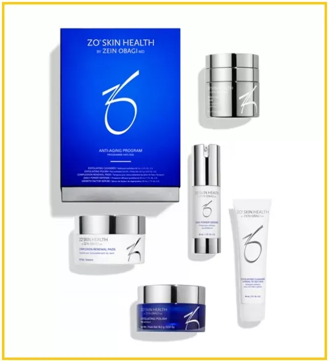 ZO SKIN HEALTH Cleansing Scrub & Toning Essence 5-Piece Anti-Aging Program Duo Set