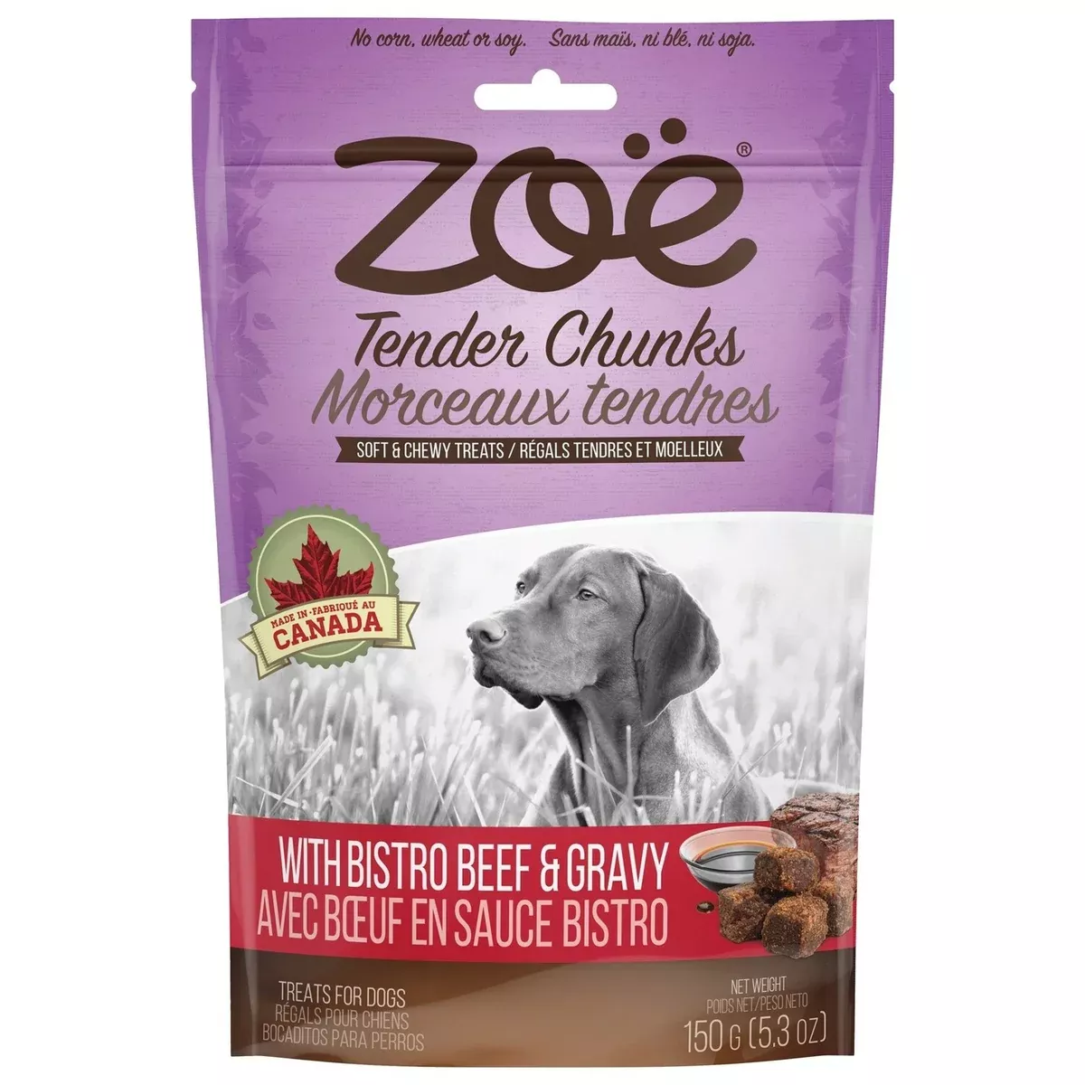 Zoe Tender Chunks Beef & Gravy Dog Treats – 5.3 Oz
